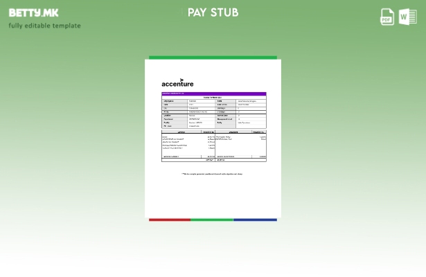 Шаблон за уплатница на Accenture Solutions во модерен стил